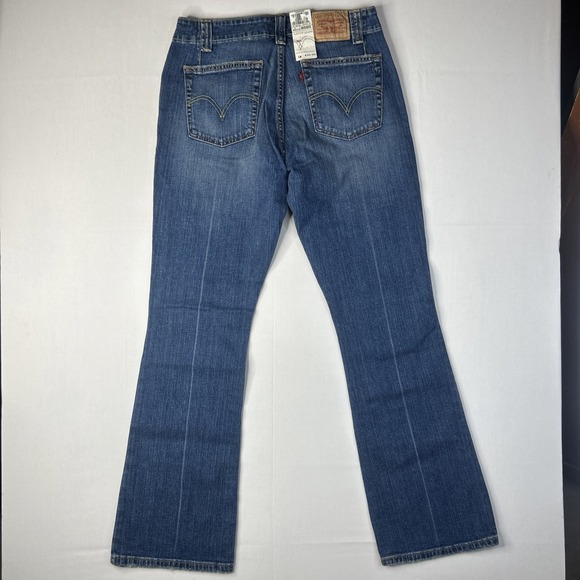 VTG 2006 Levis 525 Boot Cut Jean Womens 8 Misses Mid Rise Stretch Distressed Y2K - Picture 4 of 16